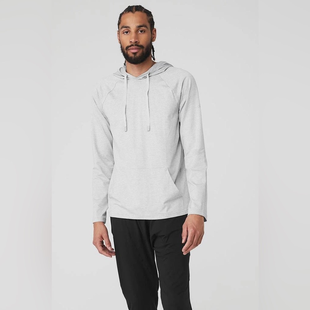 Alo Men’s The Conquer‎ Hoodie - Athletic Heather Grey in Size M